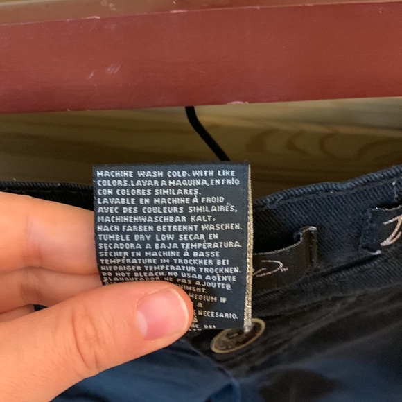 Ed Hardy Black Silver Embroidered Logo Y2k Jeans Size 29 Skinny - Picture 6 of 9